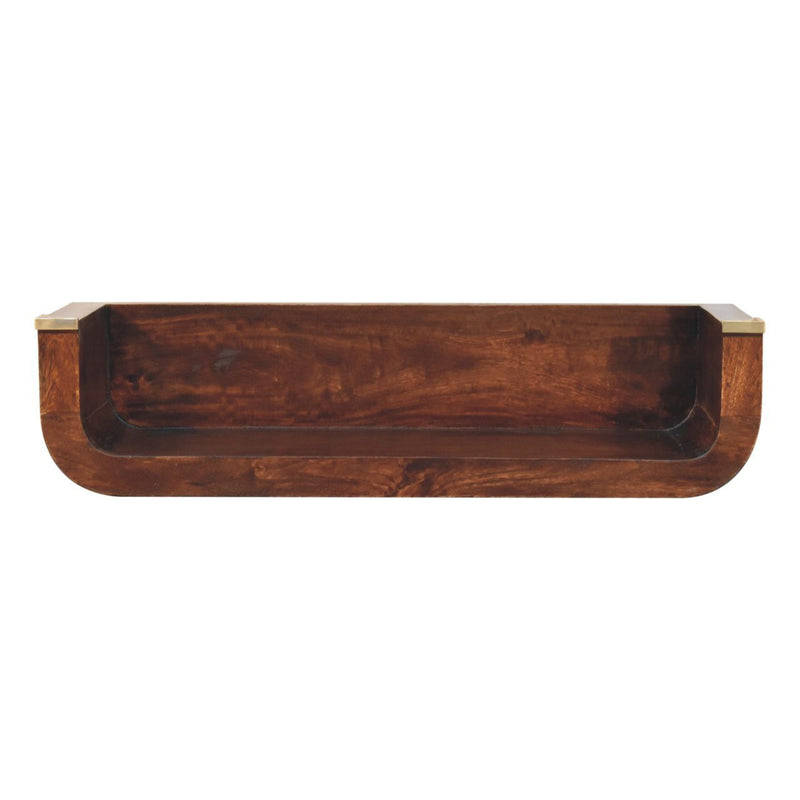 Indira - Floating Console Table - Walnut - R&R Furniture Gallery (Fountain Valley, CA)