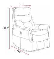 Gemini - Power Swivel Glider Recliner - R&R Furniture Gallery (Fountain Valley, CA)