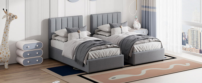 Upholstered Platform Bed With A Hydraulic Storage System - R&R Furniture Gallery (Fountain Valley, CA)