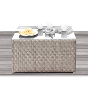 Wicker Outdoor Sectional With Weather Resistant Cushions And Table - R&R Furniture Gallery (Fountain Valley, CA)