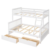 DreamHaus bunk bed with ladders and two storage drawers, featuring a sturdy frame and space-saving design for kids' bedrooms.