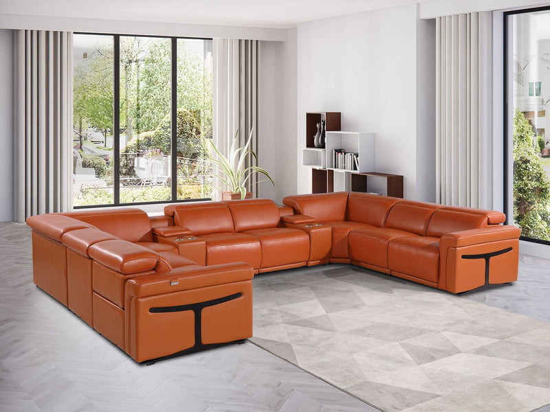 1126 - 10-Piece U-Shaped Sectional Sofa In With 4 Power Recliners & Power Headrests - R&R Furniture Gallery (Fountain Valley, CA)