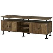 Ensata II - TV Stand - Rustic Oak & Black - R&R Furniture Gallery (Fountain Valley, CA)