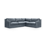 Classic Home Kipton upholstered corner sectional with plush fabric, featuring a modern stationary design and comfortable seating.