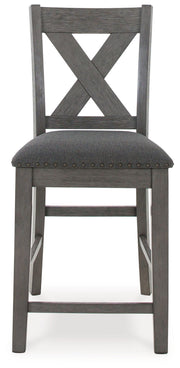Caitbrook - Rect Drm Counter Table Set (Set of 7) - Gray - R&R Furniture Gallery (Fountain Valley, CA)
