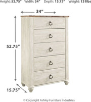 Willowton - Sleigh Bedroom Set - R&R Furniture Gallery (Fountain Valley, CA)