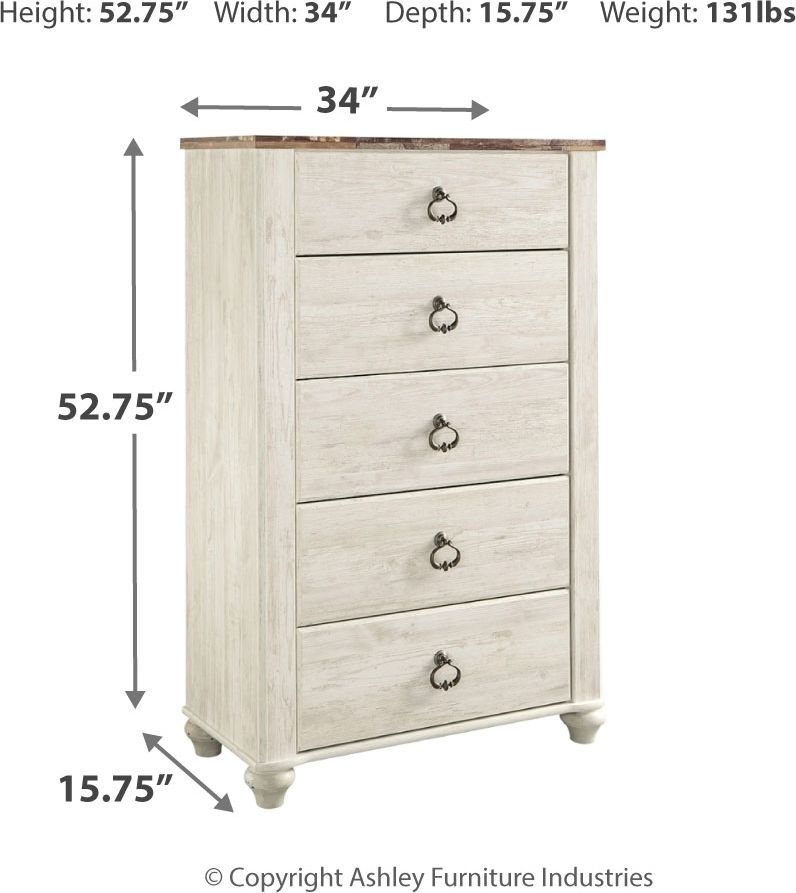 Willowton - Sleigh Bedroom Set - R&R Furniture Gallery (Fountain Valley, CA)
