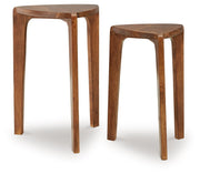 Brynnleigh - Accent Table Set (Set of 2) - Medium Brown - R&R Furniture Gallery (Fountain Valley, CA)