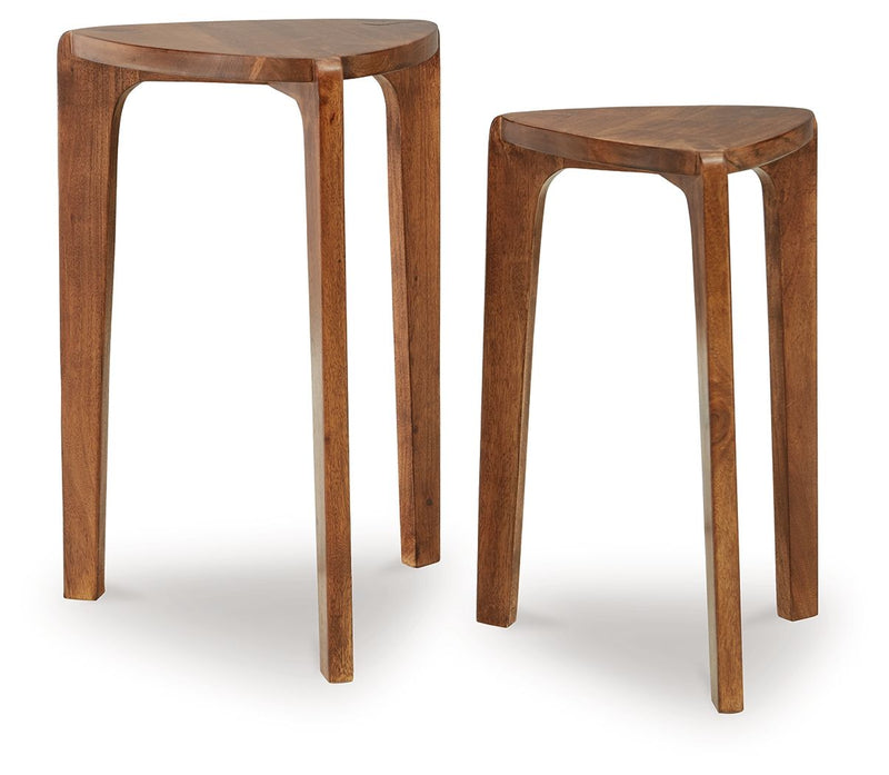 Brynnleigh - Accent Table Set (Set of 2) - Medium Brown - R&R Furniture Gallery (Fountain Valley, CA)