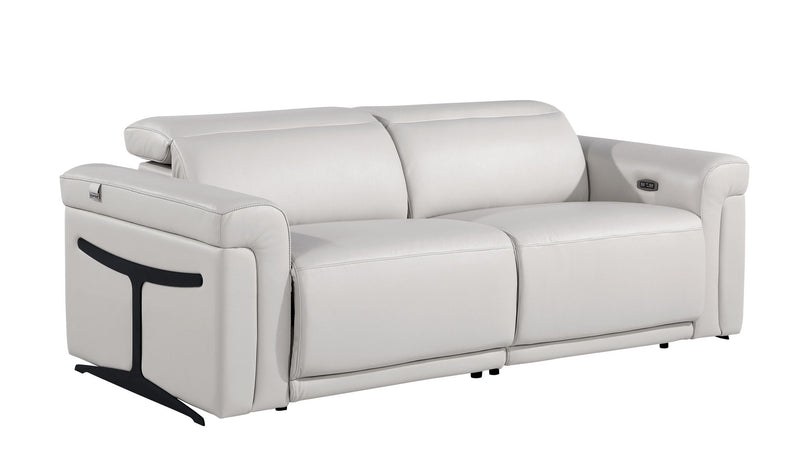 1126 - Top Grain Power Reclining Italian Leather Sofa - R&R Furniture Gallery (Fountain Valley, CA)