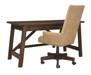 Baldridge - Home Office Large Leg Desk - Rustic Brown - R&R Furniture Gallery (Fountain Valley, CA)
