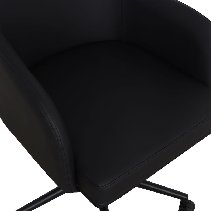 TOV Furniture Sydney desk chair with a modern design, featuring a sleek black seat and wooden base for office or home workspace.
