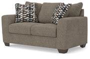 Triston-Peaks - Loveseat - Suede - R&R Furniture Gallery (Fountain Valley, CA)
