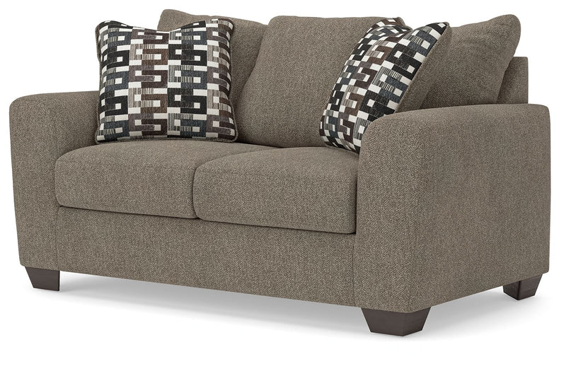 Triston-Peaks - Loveseat - Suede - R&R Furniture Gallery (Fountain Valley, CA)