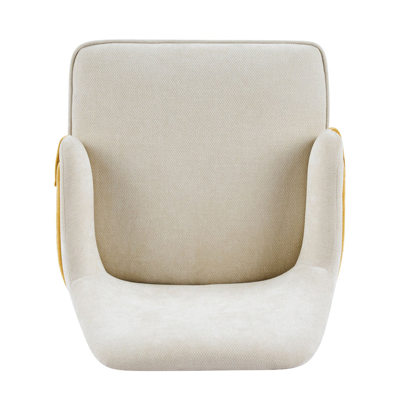 Indoor Dining Chair (Set of 2) With Sturdy Frame - Beige / Yellow - R&R Furniture Gallery (Fountain Valley, CA)