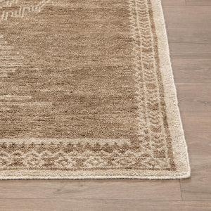 Hand-knotted Luxor Cairo area rug by Classic Home with intricate geometric patterns in warm earthy tones.