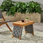 Outdoor Wooden Foldable Side Table - Teak - R&R Furniture Gallery (Fountain Valley, CA)