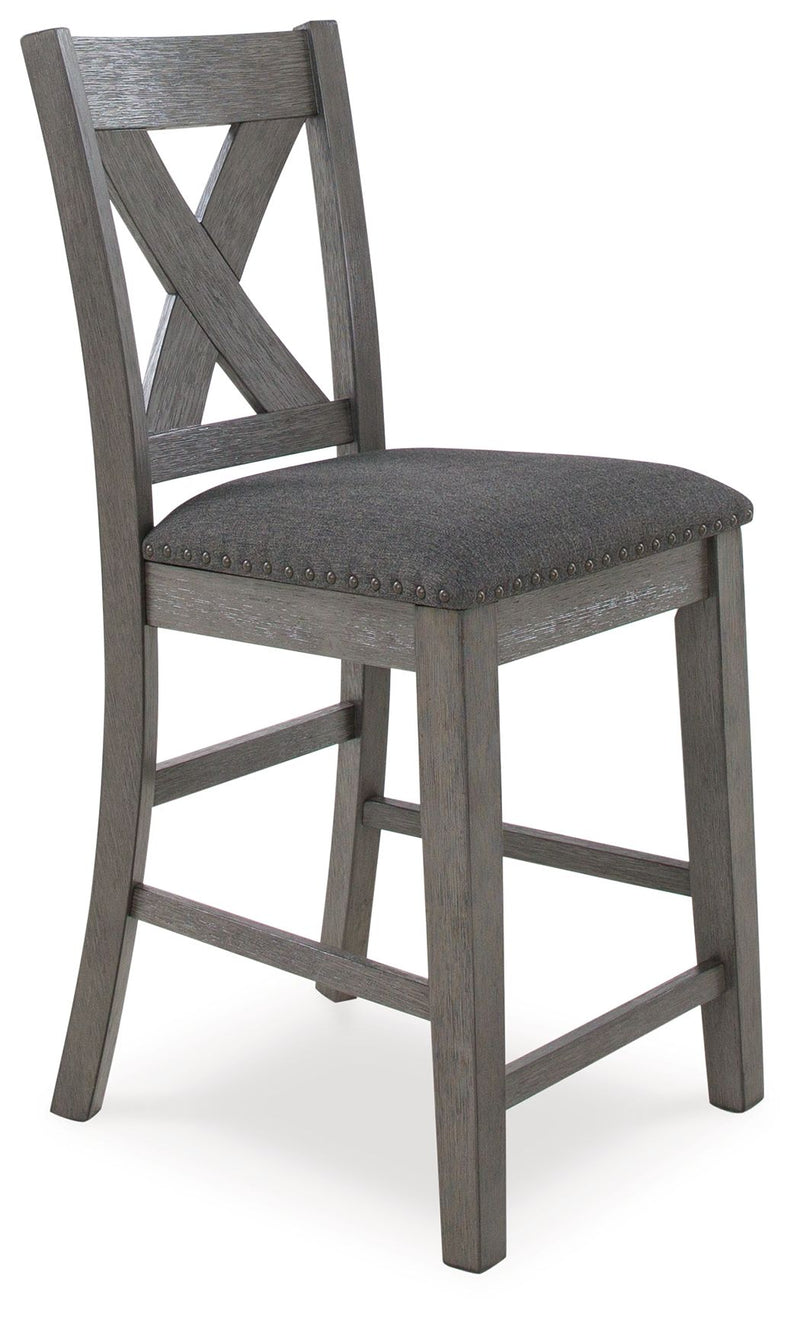Caitbrook - Rect Drm Counter Table Set (Set of 7) - Gray - R&R Furniture Gallery (Fountain Valley, CA)
