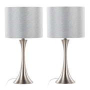 Lumi Source Lenuxe contemporary semi-gloss table lamp set with sleek modern design, shown in a set of two on a stylish surface.