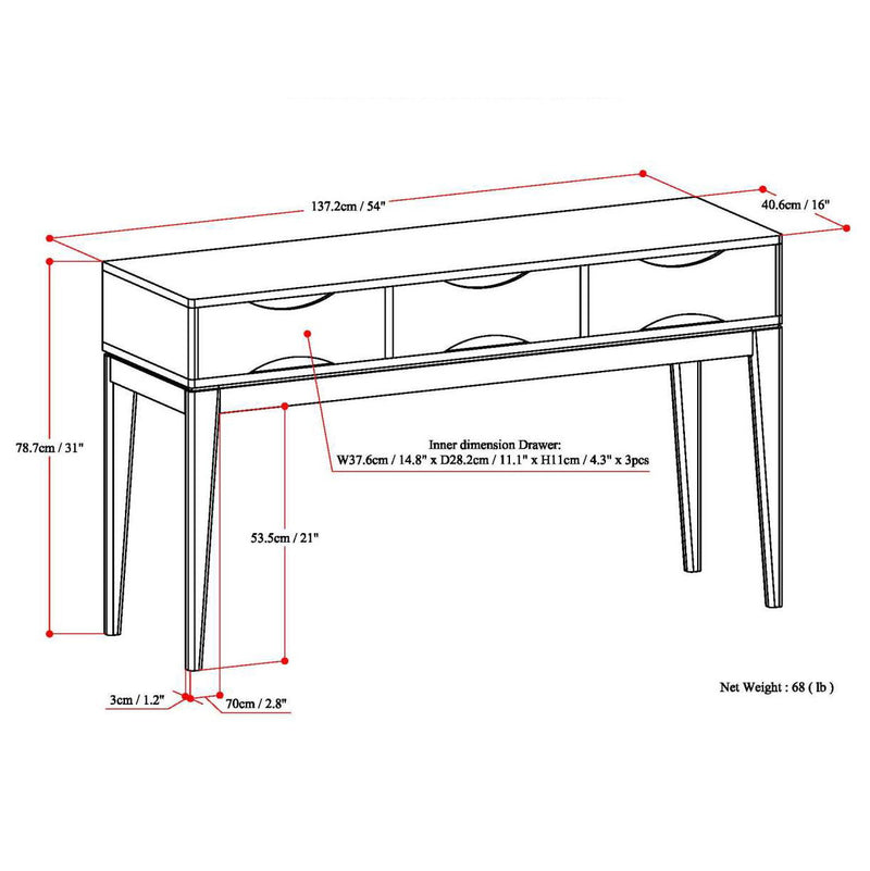 Harper - Handcrafted Console Sofa Table - R&R Furniture Gallery (Fountain Valley, CA)