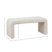 Modern Contemporary Boucle Waterfall Bench - R&R Furniture Gallery (Fountain Valley, CA)