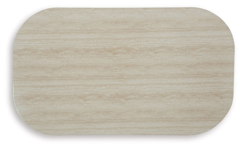 Kimora - Rectangular Cocktail Table - Beige / Dark Brown - R&R Furniture Gallery (Fountain Valley, CA)