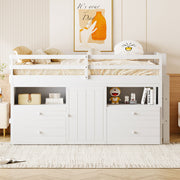 Loft Bed With 4 Drawers, Underneath Cabinet And Shelves - R&R Furniture Gallery (Fountain Valley, CA)