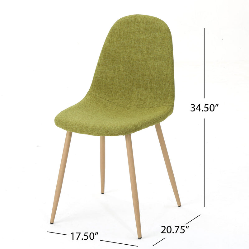 Modern Minimalist Fabric Dining Chair With Iron Legs - R&R Furniture Gallery (Fountain Valley, CA)