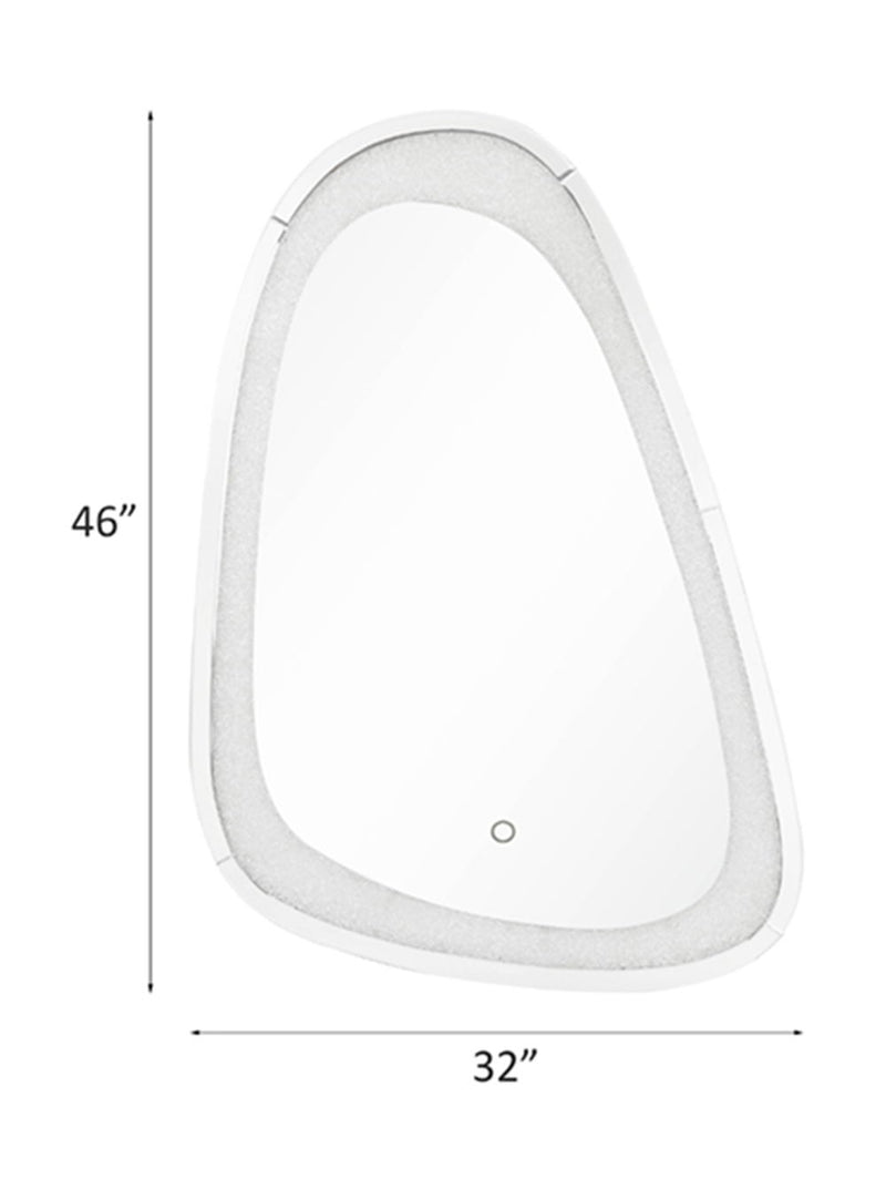 Noralie - 46" Accent Mirror With LED - Mirrored & Faux Diamonds - R&R Furniture Gallery (Fountain Valley, CA)