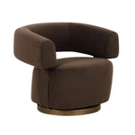 River - Performance Velvet Swivel Accent Chair - Chocolate Brown - R&R Furniture Gallery (Fountain Valley, CA)