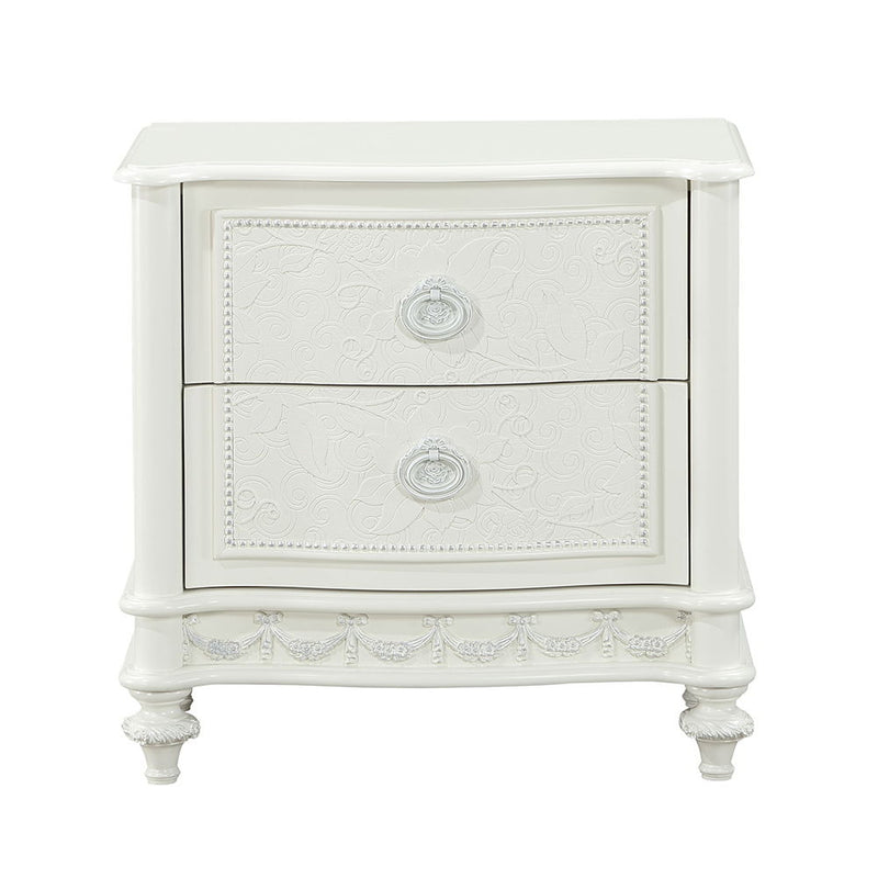 Dorothy - Nightstand With 2 Drawers - Ivory - R&R Furniture Gallery (Fountain Valley, CA)