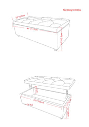 Hamilton - Upholstered Lift Top Rectangular Storage Ottoman - R&R Furniture Gallery (Fountain Valley, CA)
