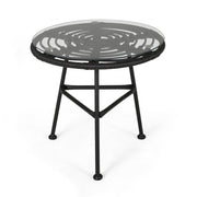 Petrichor - Outdoor Side Table With Tempered Glass And Steel Frame - R&R Furniture Gallery (Fountain Valley, CA)