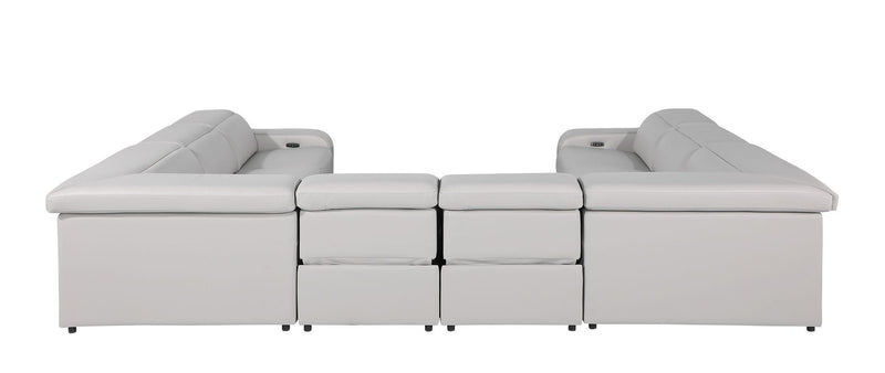 1116 - 8-Piece U-Shaped Sectional Sofa In With 4 Power Recliners & Power Headrests