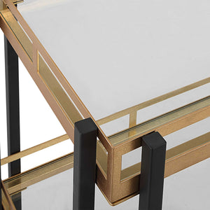 Kentmore - Modern Bar Cart - Gold