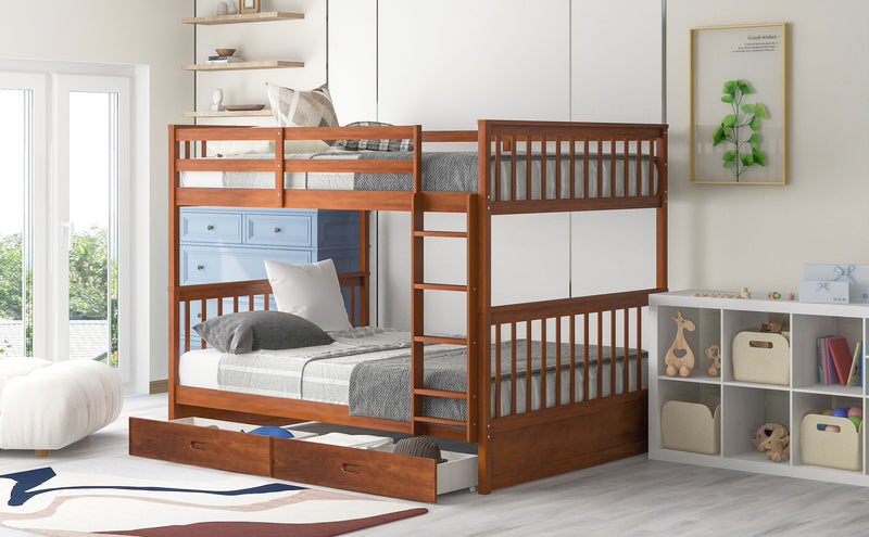 Bunk Bed With Ladders And 2 Storage Drawers - R&R Furniture Gallery (Fountain Valley, CA)