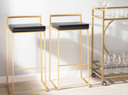 Lumi Source Fuji contemporary glam barstool with quality construction, featuring a sleek design and modern style.