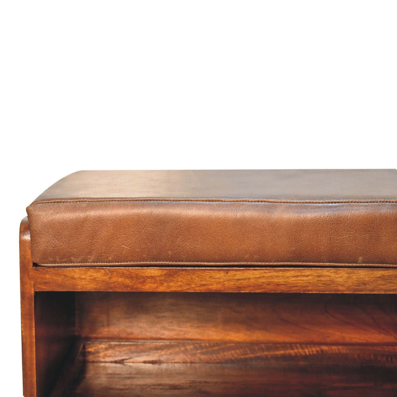 Buffalo - Hide Pull Out Shoe Storage Bench - R&R Furniture Gallery (Fountain Valley, CA)