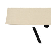 Black resin table lamp from 8th Street with USB port, transitional style, perfect for modern indoor lighting.