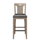 Slat Back Bar Stools (Set of 2) - Brown - R&R Furniture Gallery (Fountain Valley, CA)