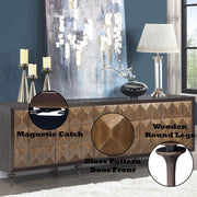 Diya - Console Cabinet - Forged Bronze & Espresso - R&R Furniture Gallery (Fountain Valley, CA)