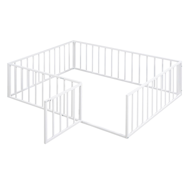 Metal Floor Bed Frame With Fence And Door - R&R Furniture Gallery (Fountain Valley, CA)
