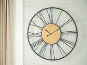 Brockett - Wall Clock - Black / Natural - R&R Furniture Gallery (Fountain Valley, CA)
