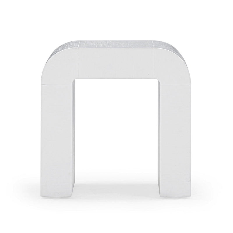 TOV Furniture Hump console table with sleek wooden top and black metal legs, modern design for entryways and living rooms.