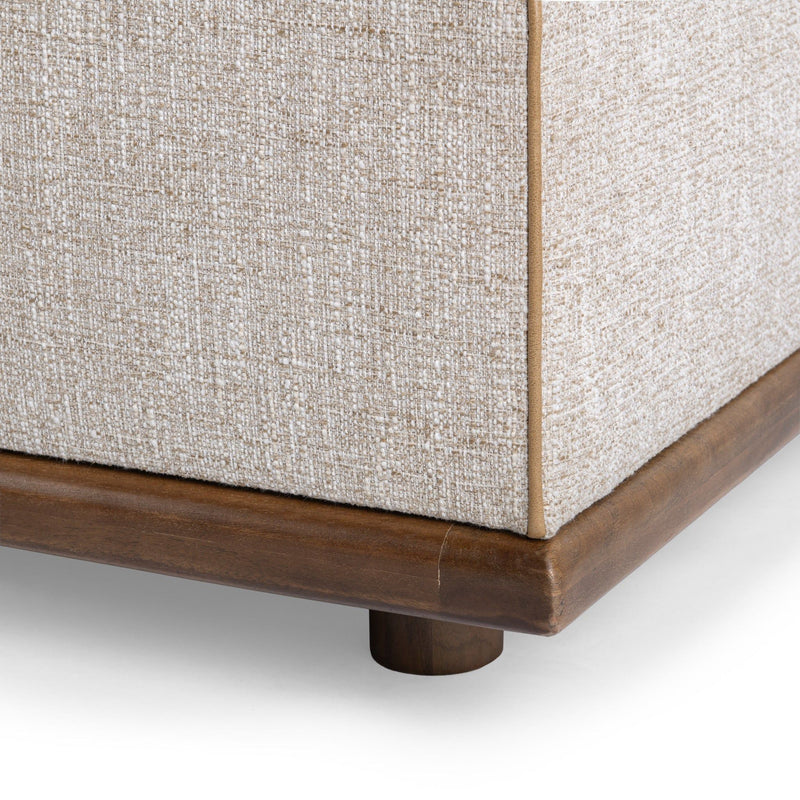 Ellerie - Square Ottoman - Latte - R&R Furniture Gallery (Fountain Valley, CA)