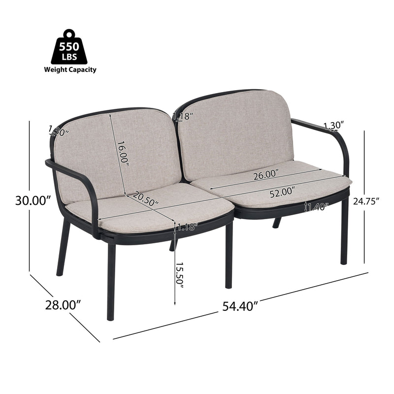 Luna - Outdoor Patio 3 Pieces Chat Set - R&R Furniture Gallery (Fountain Valley, CA)
