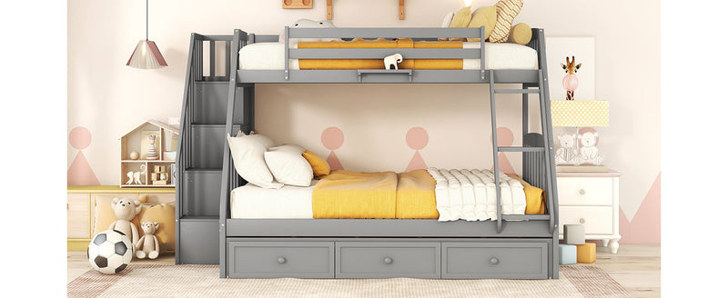 Bunk Bed With Drawers, Ladder And Storage Staircase - R&R Furniture Gallery (Fountain Valley, CA)