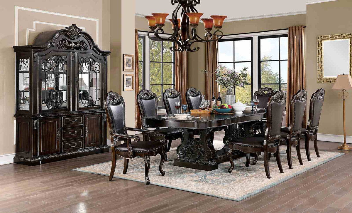 Lombardy - 9 Pc. Dining Table Set (2AC+6SC)