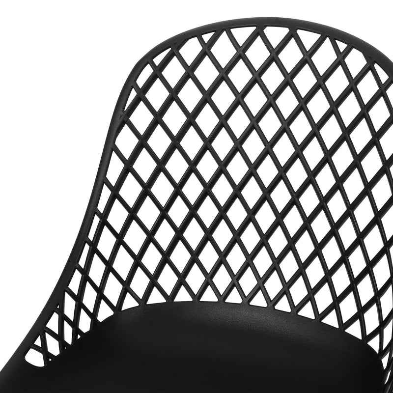 Pair of Noble House Lily Chairs set, modern and stylish dining chairs with upholstered seats and wooden legs.