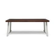 Noble House Equilibrium outdoor dining table with wooden frame and slat top, ideal for patio or garden dining spaces.